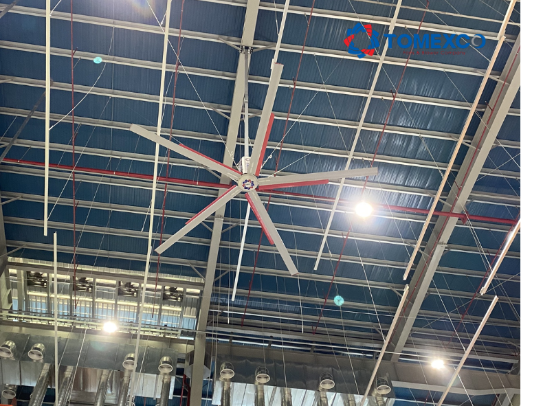 quạt trần HVLS bò sữa